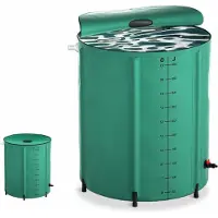 LTPRTZ Contenitore pieghevole per la raccolta dell'acqua piovana - Serbatoio di raccolta - Ideale per irrigare le piante - Dotato di indicatore di volume - 200 litri - Colore: verde