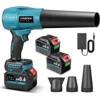 LTPRTZ Accu Bladblazer - Soffiatore elettrico - Pulizia del giardino - Motore turbo potente - 33.000 giri al minuto - Nero