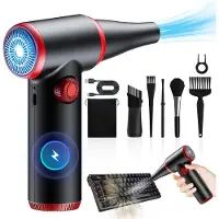 LTPRTZ Soffiatore elettrico a foglie - Soffiante per polvere - Per la pulizia di apparecchi - Velocità regolabile - Design compatto - Materiale: metallo