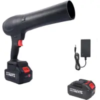 LTPRTZ Soffiatore a batteria - Potente soffiatore elettrico - Per la pulizia del giardino - Motore brushless - 130.000 giri al minuto - Nero
