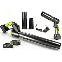 LTPRTZ Soffiatore a batteria - Aspiratore elettrico per foglie - Cura del giardino - Motore brushless - 50 m/s - Verde