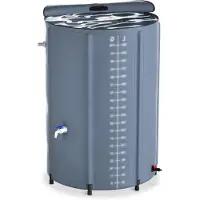 LTPRTZ Serbatoio per la raccolta dell'acqua piovana - Contenitore - Irrigazione del giardino - Design pieghevole - 750 litri - Grigio scuro