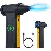 LTPRTZ Aspirapolvere elettrico per tessuti - Soffiatore d'aria turbo - Per la pulizia di apparecchi - 160.000 giri al minuto - 10.000 mAh - Nero