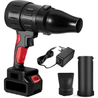 LTPRTZ Accu Bladblazer - Soffiatore a batteria - Pulizia del giardino - Potente flusso d'aria - 21 Volt - Nero