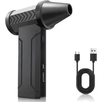 LTPRTZ Soffiatore elettrico portatile - Mini soffiante - Rimozione della polvere - Potenza del vento elevata - Batteria da 10000 mAh - Colore nero