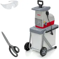 LTPRTZ Trituratore elettrico - Attrezzo da giardino - Per la lavorazione dei rifiuti da giardino - Motore da 3000 Watt - Diametro massimo dei rami: 44 mm - Colore: nero