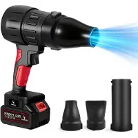 LTPRTZ Soffiatore a batteria - Soffiatore elettrico - Pulizia del giardino - Velocità regolabile - 800 Watt - Nero