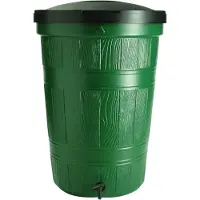 LTPRTZ Serbatoio per l'acqua - Sistema di accumulo dell'acqua - Per l'irrigazione del giardino - Realizzato in plastica riciclata - 200 litri - Verde