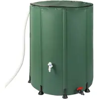 LTPRTZ Serbatoio pieghevole per la raccolta dell'acqua - Ideale per l'irrigazione del giardino - Design salvaspazio - Capacità: 500 litri - Colore: verde