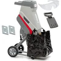 LTPRTZ Trituratore elettrico per potature - Ideale per giardini - Smaltimento di scarti di potatura - Motore potente da 2500W - Adatto per rami fino a 45 mm di diametro - Colore: nero
