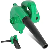 LTPRTZ Soffiatore elettrico per foglie - Aspirafoglie - Pulizia del giardino - Funzione reversibile con sacco di raccolta - 500 Watt - Verde