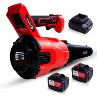 LTPRTZ Accu Bladblazer - Soffiatore a batteria - Pulizia del giardino - Doppia modalità di velocità - 49 m/s - Nero