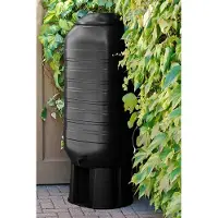 LTPRTZ Serbatoio per acqua di grandi dimensioni - Stoccaggio dell'acqua - Irrigazione del giardino - Include base di supporto - 250 litri - Nero