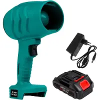 LTPRTZ Accu Bladblazer - Mini Turbo - Per rimuovere foglie e detriti - Velocità regolabile - 23 cm - Nero