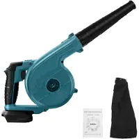 LTPRTZ Accu Bladblazer - Soffiatore a batteria, potente - Ideale per la pulizia del giardino - Velocità regolabile - 354 km/h - Colore: blu