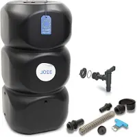 LTPRTZ Regenton - Giardino di Waterton - Sistema di raccolta dell'acqua sostenibile - Set completo - 320 litri - Grigio antracite