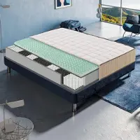 MaterassieDoghe Materasso 100x190 cm, Alto 26 cm, 800 Molle Insacchettate, 5 zone differenziate, Rigidità H3, Memory Foam 5 cm, 100% Italy