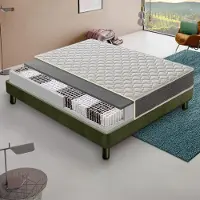 MaterassieDoghe Materasso 150x200 cm, Alto 22 cm, 800 Molle Insacchettate, Ortopedico e Indeformabile Rigidità H3, Schiuma HR 6 cm, 100% Italy