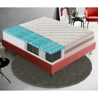 MaterassieDoghe Materasso 150x190 cm, Alto 22 cm, 800 Molle Insacchettate, 9 zone differenziate, Rigidità H3, Memory Foam 2 cm, 100% Italy