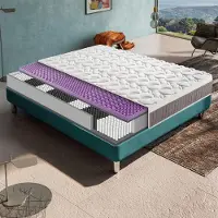 MaterassieDoghe Materasso 90x200 cm, Alto 26 cm, 800 Molle Insacchettate, 5 zone differenziate, Rigidità H3, Memory Foam 5 cm, 100% Italy
