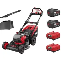 Skil 0151BA Akku-Rasenmäher Brushless (2x20V, 46 cm Schnittbreite, 50L Fangkorb)