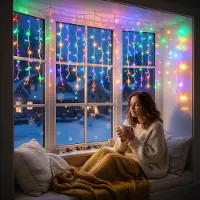 LILIIN , luci natalizie a LED, 20 metri, 800 LED, multicolore, 8 modalità di illuminazione e livelli di luminosità con funzione di memorizzazione
