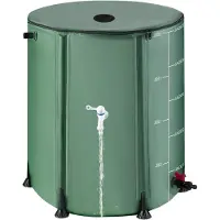 LTPRTZ Serbatoio pieghevole - Accumulo di acqua - Raccolta di acqua piovana - Sigillatura a prova di perdite - 200 litri - Colore verde