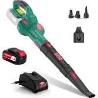 LTPRTZ Accu Bladblazer - Soffiatore per giardino - Per la raccolta delle foglie - Leggero ed ergonomico - 223 km/h - Colore verde