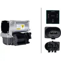 Hella Impianto di compressore per aria compressa a 12 V, compatibile con sistemi di sospensione pneumatica , per veicoli tra cui la BMW X5