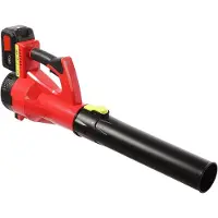 LTPRTZ Accu Bladblazer - Utensili elettrici - Pulizia del giardino - Flusso d'aria potente - 2 batterie - Nero e rosso