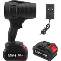 LTPRTZ Soffiatore a batteria - Soffiatore portatile per foglie - Ideale per giardino, auto, officina - Motore turbo potente - 39000 giri al minuto - Colore: nero