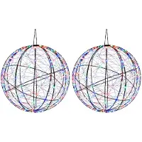 vidaXL Decorazione natalizia luminosa, 2 pezzi, 1900 LED, multicolore