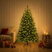 Syfax Albero di Natale Artificiale con Rami Pieghevoli 240 cm 300 LED