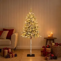 Syfax Albero di Natale Artificiale con Palline 150 cm 150 LED