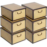 OEM 6 scatole di stoccaggio con coperchio, in cartone, dimensioni 40x50x25 cm, motivo a pois