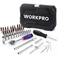 Workpro Set Di Bussole E Cricchetto Da 1/4 46 Pezzi