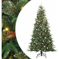 Syfax Albero di Natale Artificiale con Rami Pieghevoli Verde 240 cm