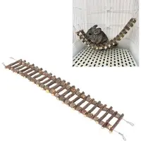 Markenlos Ponte oscillante per criceti e pappagalli, con scala da arrampicata, 70 cm