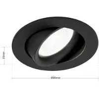 Orion Spot incasso Choice, alluminio, orientabile, nero