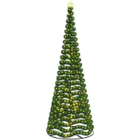 Syfax Albero di Natale in tinsel con luci LED e base EKENAS 400 cm