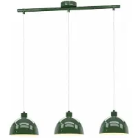 Eglo Lampada a sospensione Cazalilla, verde, a 3 luci, metallo, E27