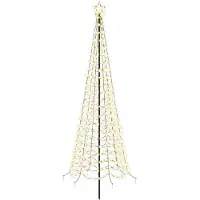 Syfax Albero di Natale a spirale LED con picchetto EKENAS 400 cm