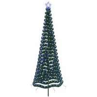 Syfax Albero di Natale a LED in tinsel con picchetto EKENAS 250 cm