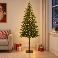 Syfax Albero di Natale Artificiale con Rami Pieghevoli 150 cm 150 LED