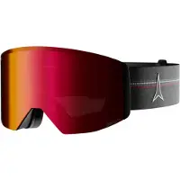 Atomic Four Q M HD S2 + Yellow Blue HD Lens Maschera da sci (M, rosso)