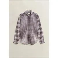 Gant per uomo. 3263002 Camicia di popeline a quadri granata (XL), Casual, Cotone, Manica lunga