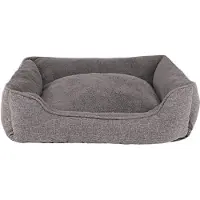 OEM Cuccia per cani, motivo melange, 75x60 cm, coprimento removibile, antiscivolo, grigia