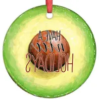 LTPRTZ Ornamenti di Natale - Decorazione della frutta - Decorazione dell'albero di Natale - Ceramica con la Texture - 3 pollici - Verde