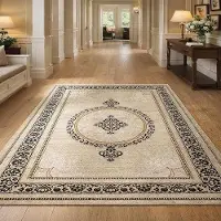 WAN Tovaglia decorativa - Tovaglia moderna - Decorazione soggiorno - Tessuto meccanico - 120 x 180 cm - Giallo nero beige