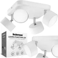 Heckermann Faro a LED Heckermann 8795318A, colore bianco, confezione da 4 pezzi